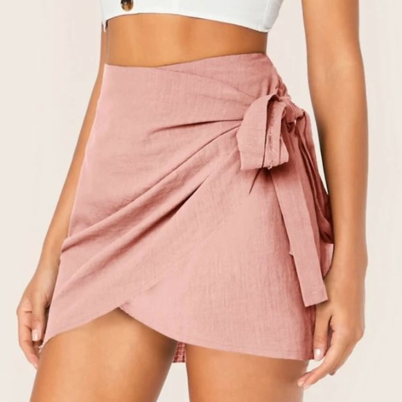 NWOT SHEIN Wrap Tie Side Skirt - Picture 4 of 4